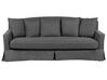 3 Seater Fabric Sofa Dark Grey GILJA _742332