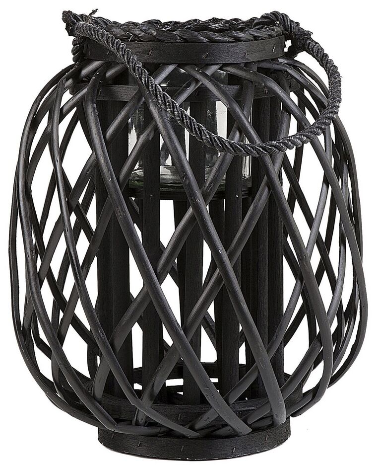 Černá dekorativní lucerna 30 cm MAURITIUS_734173