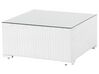 Lounge Set Rattan weiß 4-Sitzer modular Auflagen sandbeige SANO II_741336