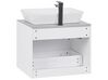 Meuble vasque avec miroir et cabinet blanc MANZON_818351
