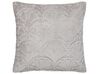 Embossed Velvet Cushion 45 x 45 cm Grey GLORIOSA_892806