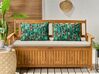 Set of 2 Outdoor Cushions Cactus Pattern 40 x 60 cm Green BUSSANA_894853