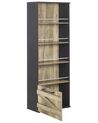 4 Tier Bookcase Light Wood with Black SALTER_778373