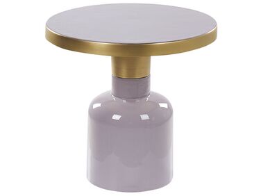 Table d'appoint en métal violet ⌀ 45 cm LOMITA