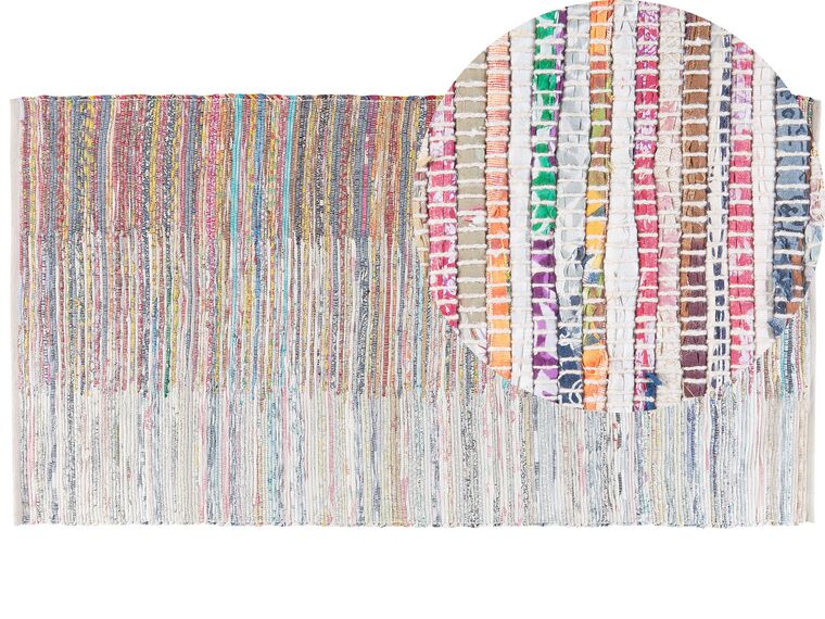 Teppich Baumwolle bunt 80 x 150 cm Kurzflor MERSIN_481541