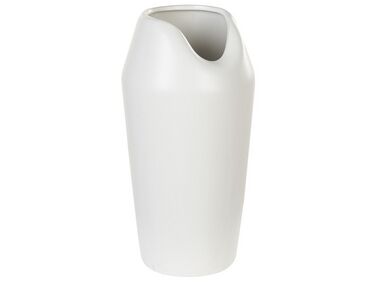 Dekorativní kameninová váza 33 cm bílá APAMEA