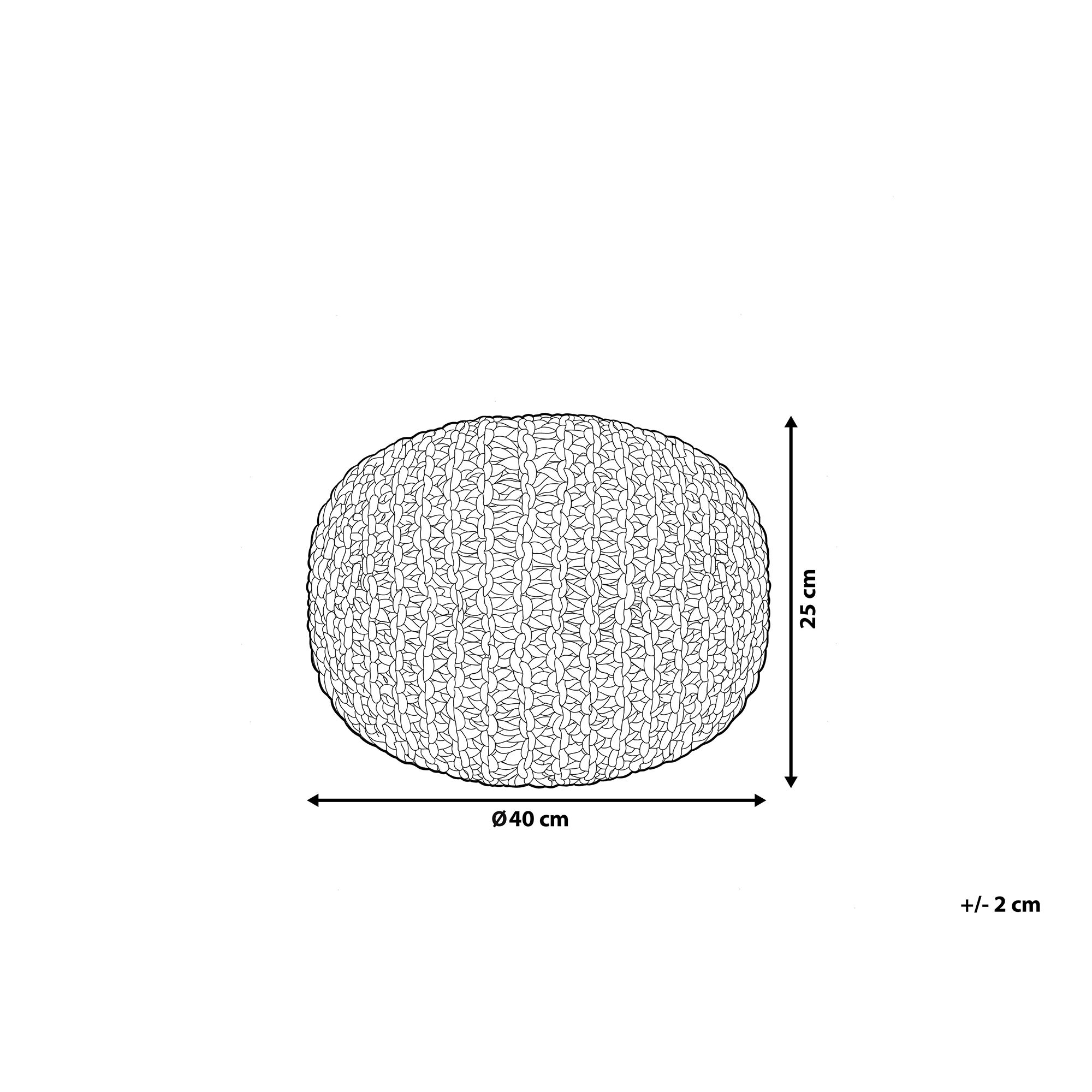 Puf 40 x 25 cm jasnoszary CONRAD