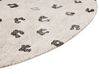 Okrúhly bavlnený koberec ⌀ 140 cm béžový AFIS_853990