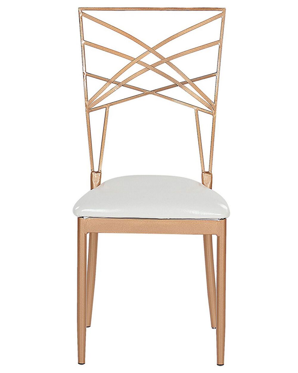 Conjunto de 2 sillas de comedor rosa dorado GIRARD | Beliani.es