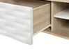 Coffee Table with Drawer White and Light Wood SWANSEA_722639