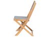 Lot de 2 chaises de jardin pliantes en bois et tissu gris foncé CESANA_716850