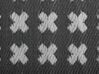 Tapis extérieur noir au motif croix blanches 90 x 180 cm ROHTAK_766411