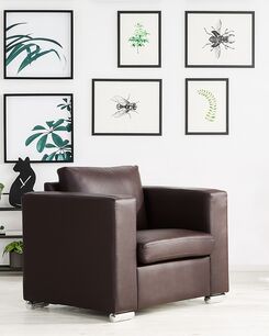 Nojatuoli nahka ruskea HELSINKI Nojatuoli nahka ruskea HELSINKI