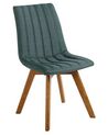 Set of 2 Fabric Dining Chairs Green CALGARY_800074