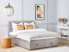 Fabric EU King Size Divan Bed Light Grey MAGNATE_770689