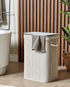 Bambukori harmaa 40 x 30 cm KALUTARA Bambukori harmaa 40 x 30 cm KALUTARA