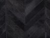 Vloerkleed leer zwart 140 x 200 cm BELEVI_720926