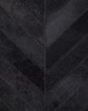 Vloerkleed leer zwart 140 x 200 cm BELEVI_720926