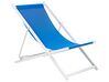 Sammenleggbar strandstol blå hvit LOCRI II _857204