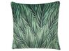Set di 2 cuscini verdi in velluto con foglie 45 x 45 cm DIASCIA_818759
