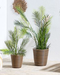 Kukkaruukku polyrottinki ruskea 2 kpl SARTI Kukkaruukku polyrottinki ruskea 2 kpl SARTI