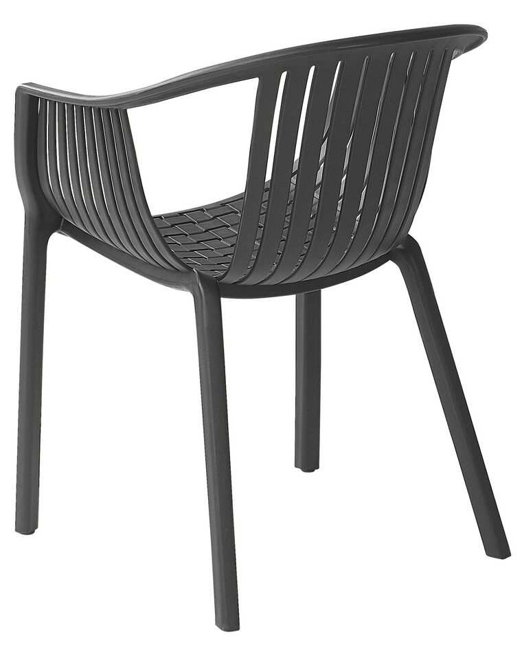 Set of 4 Garden Chairs Black NAPOLI Beliani.co.uk
