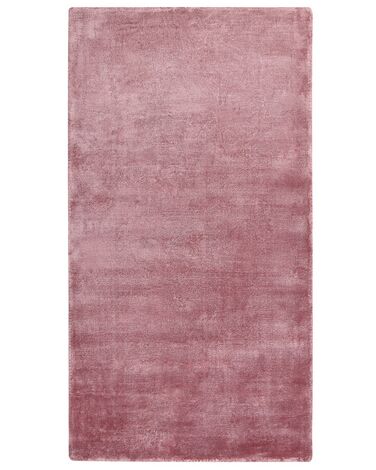 Dywan z wiskozy 80 x 150 cm różowy GESI II