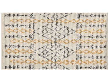 Dywan bawełniany 80 x 150 cm beżowo-żółty KADAPA