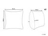 Conjunto de 2 almofadas de baixo perfil com recheio de penas 80 x 80 cm VIHREN_811394