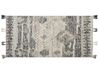 Vlněný kelimový koberec 80 x 150 cm šedý ARATASHEN_859991