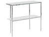 Glass Top Console Table Marble Effect White with Silver CALVERT_823491