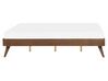 Łóżko drewniane 160 x 200 cm ciemne drewno BERRIC_873743