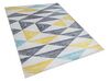 Teppich grau-gelb-mintgrün Dreieckmuster 160 x 230 cm KALEN  _805043