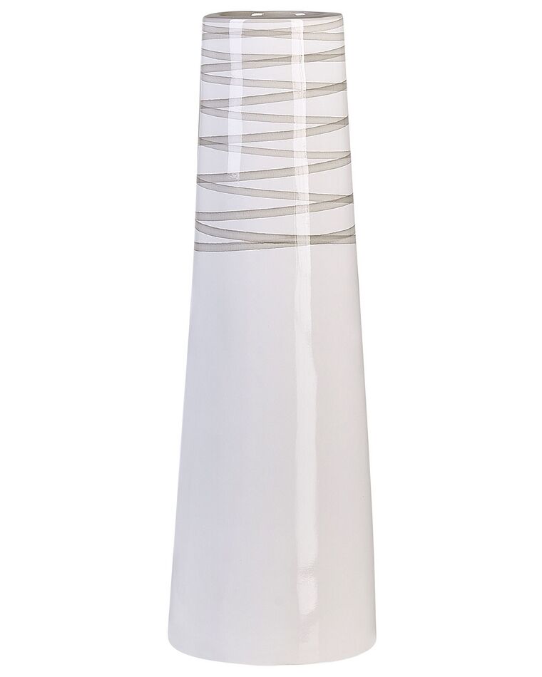 Terracotta Decorative Vase 57 cm White TARRAGONA_791543
