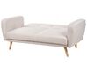 2 Seater Fabric Sofa Bed Beige FLORLI_905814