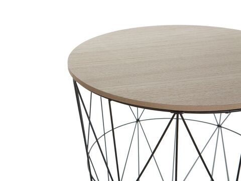 Metal Storage Side Table Black Lanark Beliani No Metal Storage Side Table Black Lanark, Lidl Wire Coffee Table