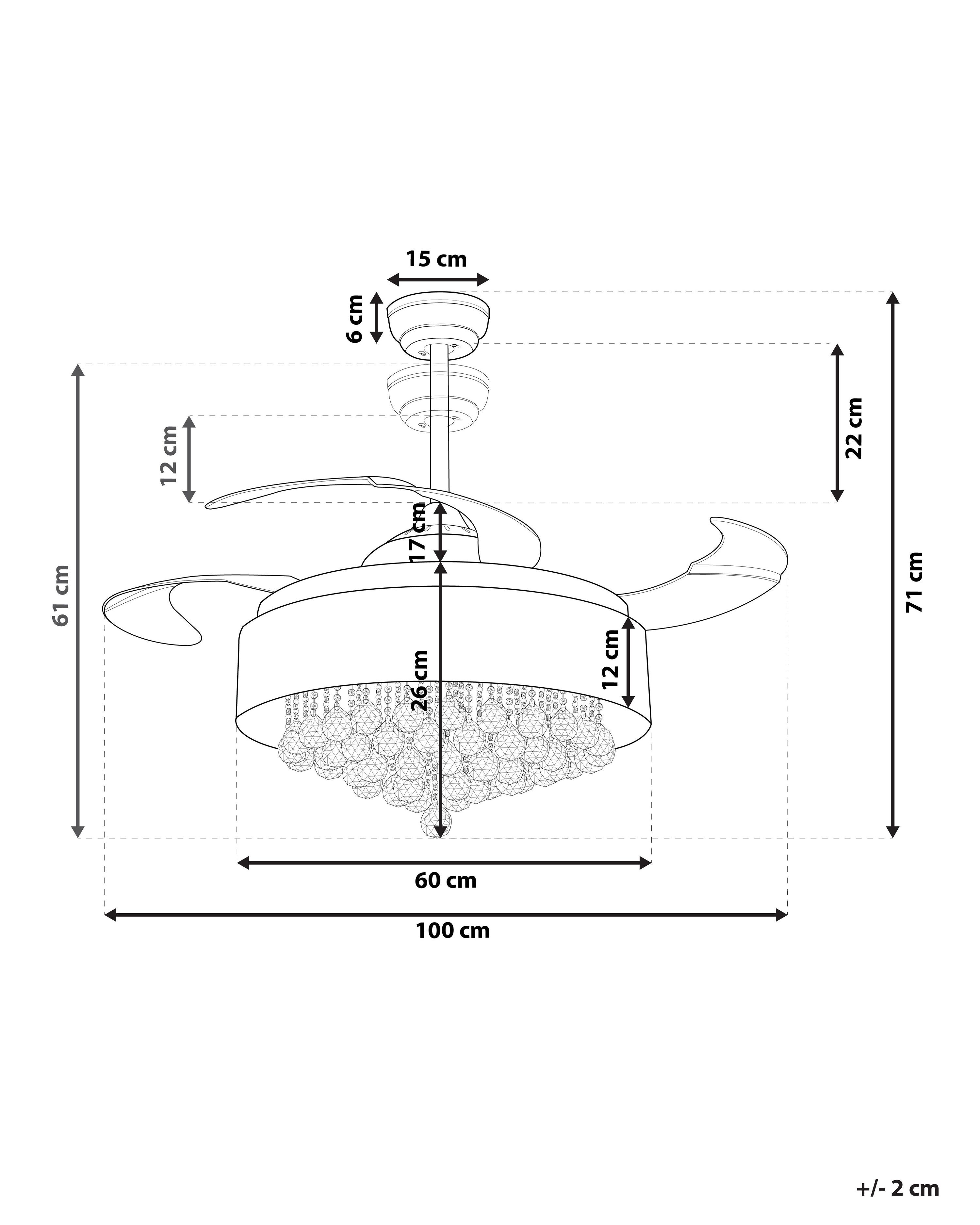 Deckenventilator mit Licht weiß PEEL | Beliani.de