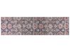 Teppich Baumwolle rot / blau 80 x 300 cm orientalisches Muster Kurzflor KURIN_852421