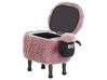 Fabric Storage Animal Stool Pink SHEEP_783635