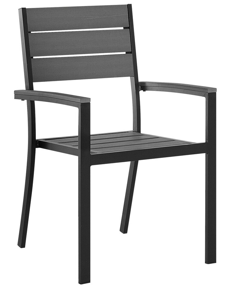 Set of 4 Garden Chairs Grey PRATO Beliani.co.uk