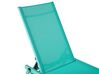 Chaise longue en aluminium avec revêtement turquoise PORTOFINO_803914