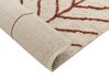 Teppich Baumwolle beige 200 x 200 cm geometrisches Muster Kurzflor AKOREN_839840