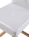 Set of 2 Bar Chairs Faux Leather Off-White MADISON_705557
