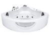 Bañera de hidromasaje LED de acrílico blanco/negro/plateado 190 x 138 cm TOCOA_850662
