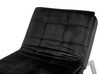 Chaise longue fluweel zwart LOIRET_877646