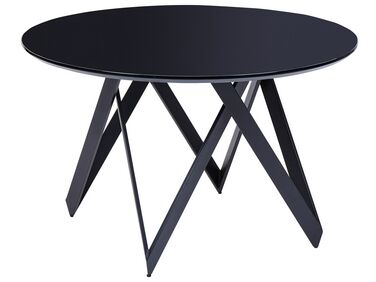 Table à manger noire ⌀ 120 cm OXHILL