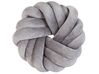 Coussin noeud en forme de balle avec paillettes 30 x 30 cm gris AKOLA_815369