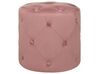 Puf welurowy ⌀ 40 cm różowy COROLLA_753700