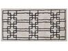 Tappeto beige e nero in cotone 80 x 150 cm TURHAL_817611