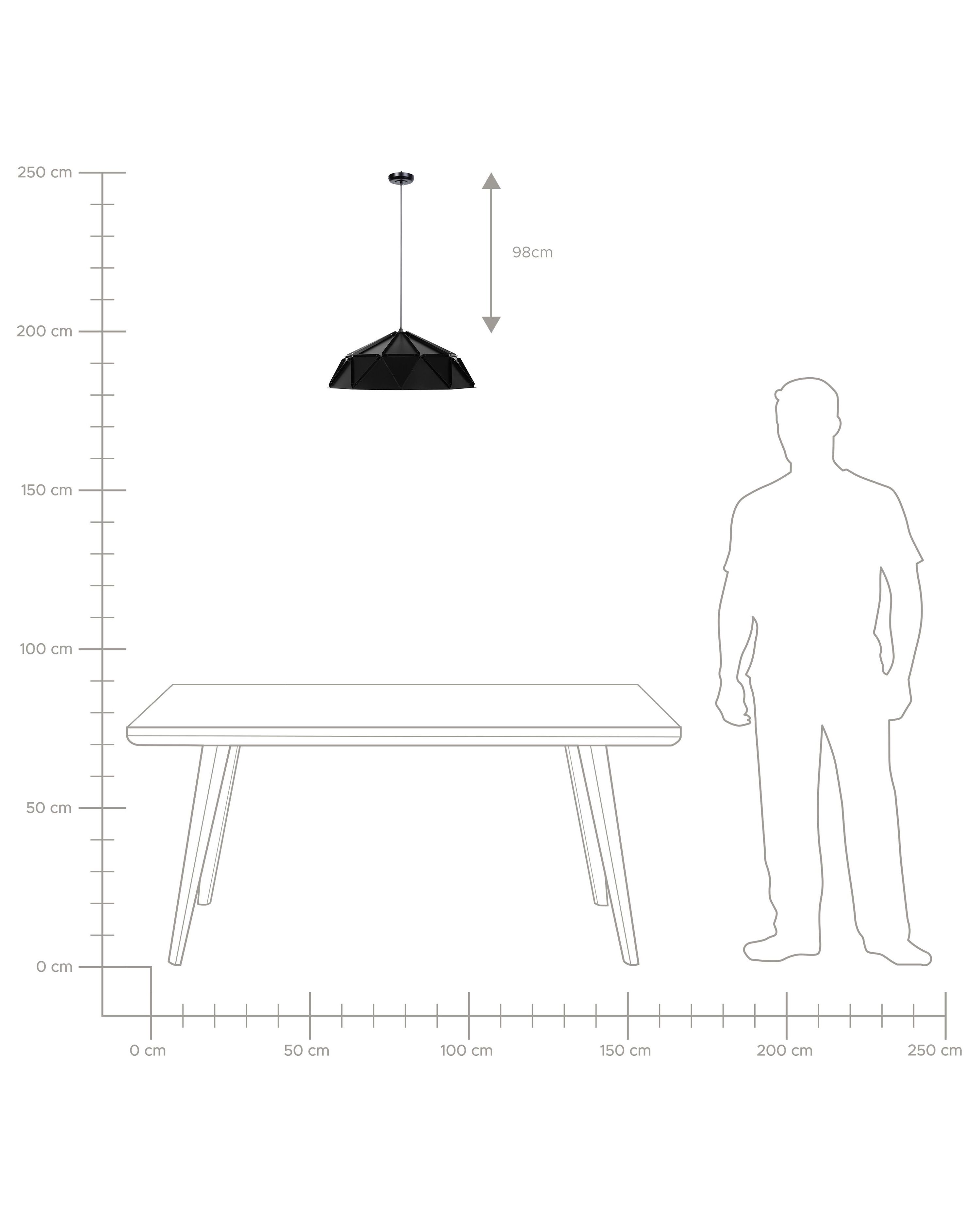 Lampa wisząca czarna SENIA